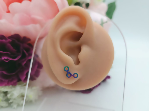 Hexagon Edelstahl Ohrstecker